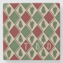 Gräs Träd och Harlequin Stone Underlägg