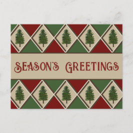 Gräs Träd och Harlequin-vykort Vykort