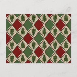 Gräs Träd och Harlequin-vykort Vykort