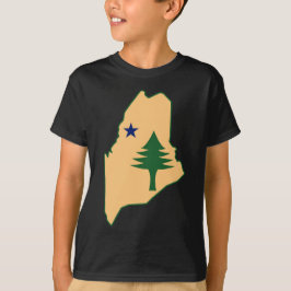Gräs träd och stjärna 1901 flagga karta i delstate t shirt