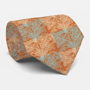 Gräs Träd Orange mönster Slips