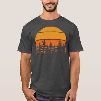 Gräs Träd Retro Silhouette 2 T Shirt