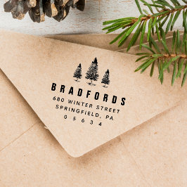 Gräs Träd Returadress Självfärgande Stämpel