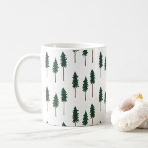 Gräs Träd-skogens minimalistiska Mönster Kaffemugg