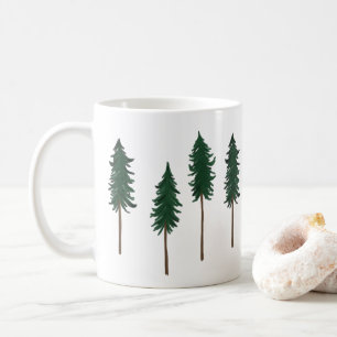 Gräs Träd-skogens minimalistiska Mönster Kaffemugg