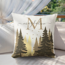 Gräs Träd-skogskript Namn Monogram