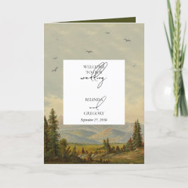 Gräs Träd-skogsordern i Bröllop Program