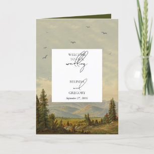 Gräs Träd-skogsordern i Bröllop Program