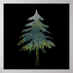 Gräs träd till skogen poster
