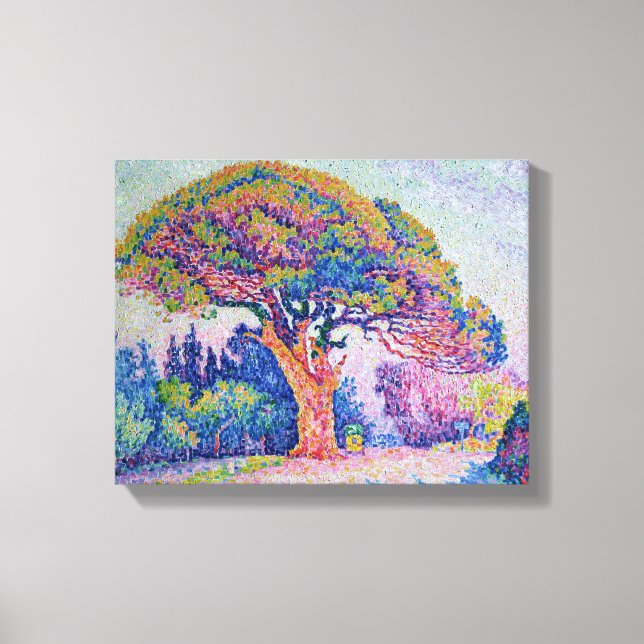 Gräs Träd vid St. Tropez, 1909 Canvastryck (Framsida)
