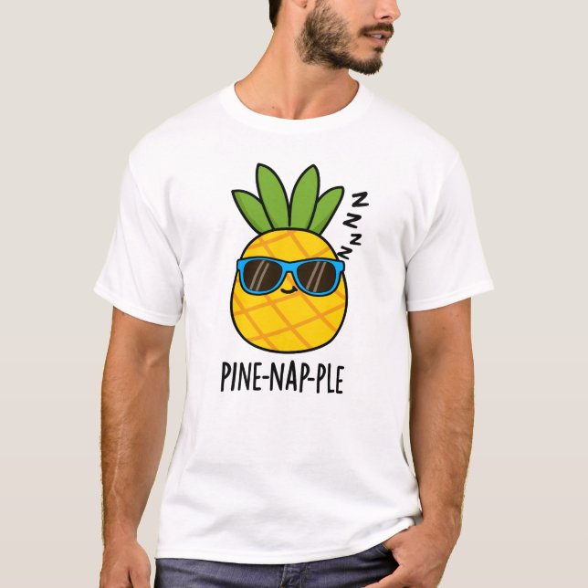 Gräs-tupplur-luddig frukt, ananas Pun T Shirt (Framsida)