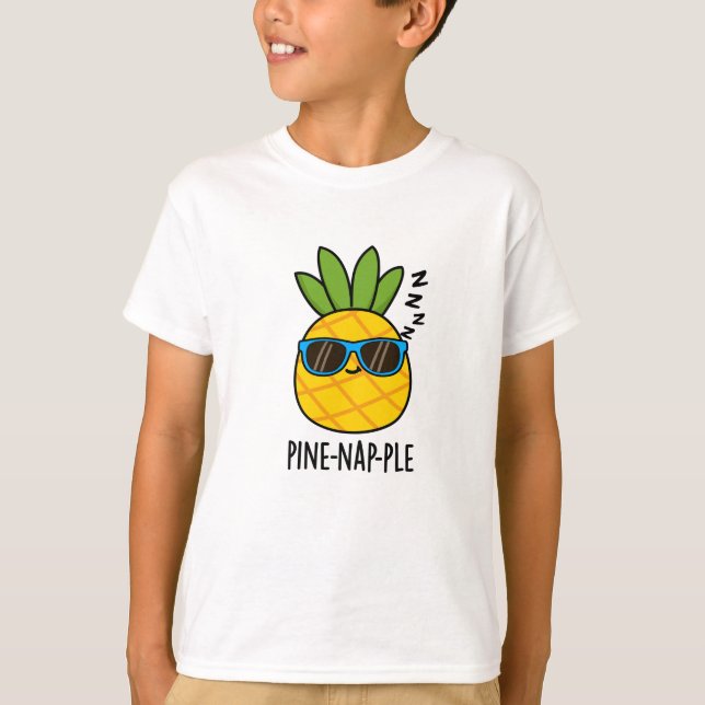 Gräs-tupplur-luddig frukt, ananas Pun T Shirt (Framsida)