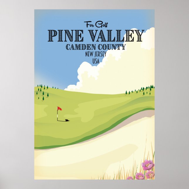 Gräs Valley Camden County New jersey USA Golf Poster (Framsidan)