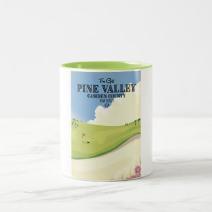 Gräs Valley Camden County New jersey USA Golf Två-Tonad Mugg