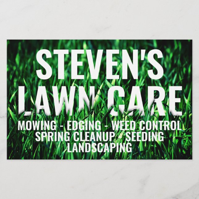 Gräs växa modigt flygblad (Framsidan)