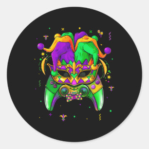 Gras Video Game Controller Jester Hat Boy Kids Cos Runt Klistermärke