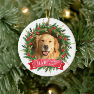 Gräs Wandeans Hund Photo Julgransprydnad Keramik
