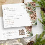 Gräs Winter OSA kort<br><div class="desc">Se till att det finns en smidig planering processaa med vår Gräs Winter-OSA kort,  med måltider för dina gäster. Som en del av "Elegant Winter Pinecone Greenery Bröllop Suite" är detta kort designat med handmålad grej och gräs boughs,  vilket ger ett sammanhängande och elegant tillägg till ditt bröllop-kontor.</div>