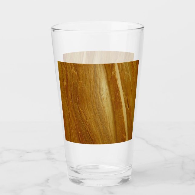 Gräs Wood II Faux Wooden Struktur Glaskopp (Framsida)