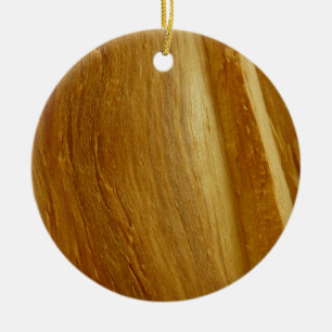 Gräs Wood II Faux Wooden Struktur Julgransprydnad Keramik