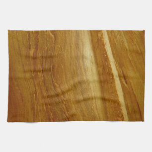 Gräs Wood II Faux Wooden Struktur Kökshandduk