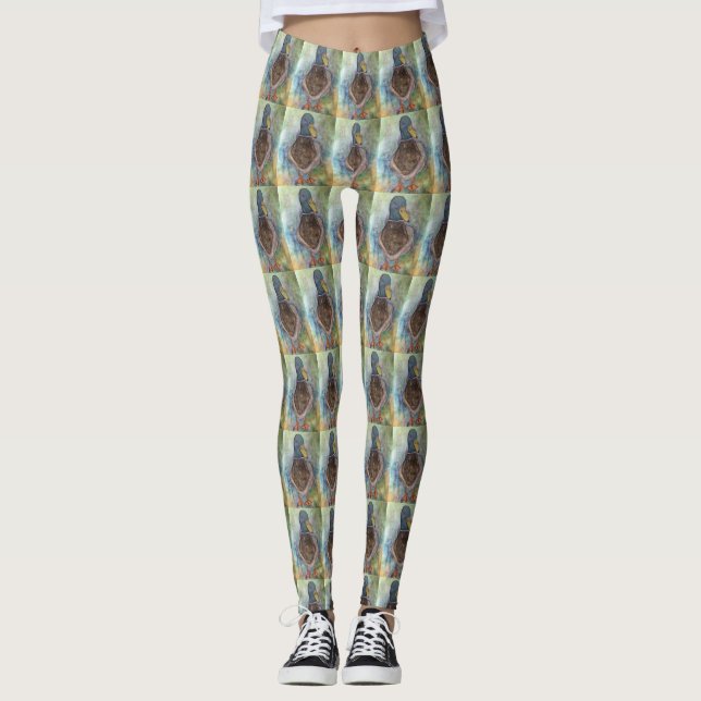 Gräsandankadamasker Leggings (Framsida)