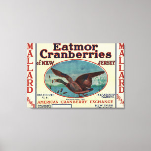 GräsandEatmor Cranberries brännmärker etiketten Canvastryck