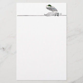 gräsandet ritar brevpapper