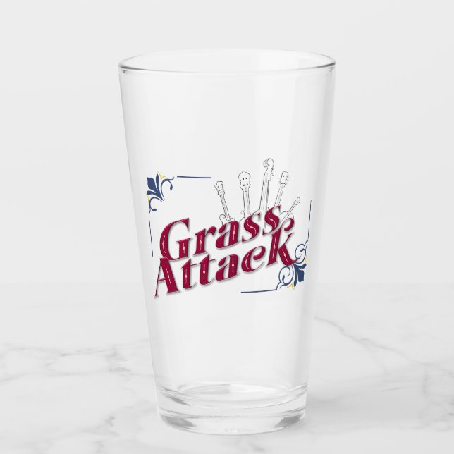 Gräsattack Glas Tumbler (Framsida)