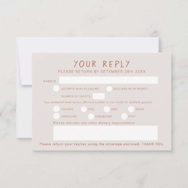 Gräsbär garvar terrakotta akvarell konst OSA kort (Baksida)