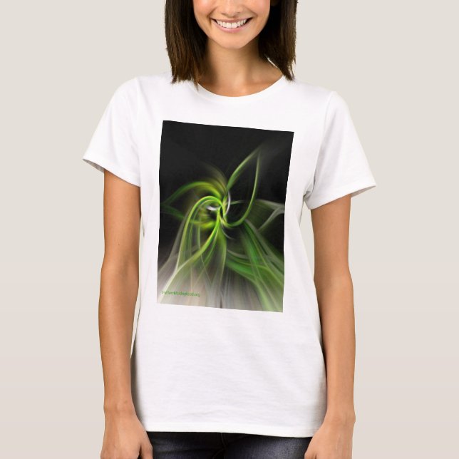 GräsbladSpinArt T-tröja Tee Shirt (Framsida)