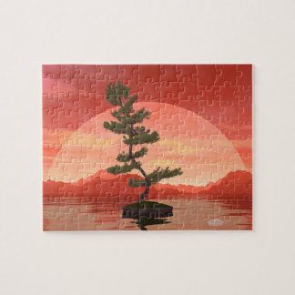 Gräsbonsai - 3D framför Pussel
