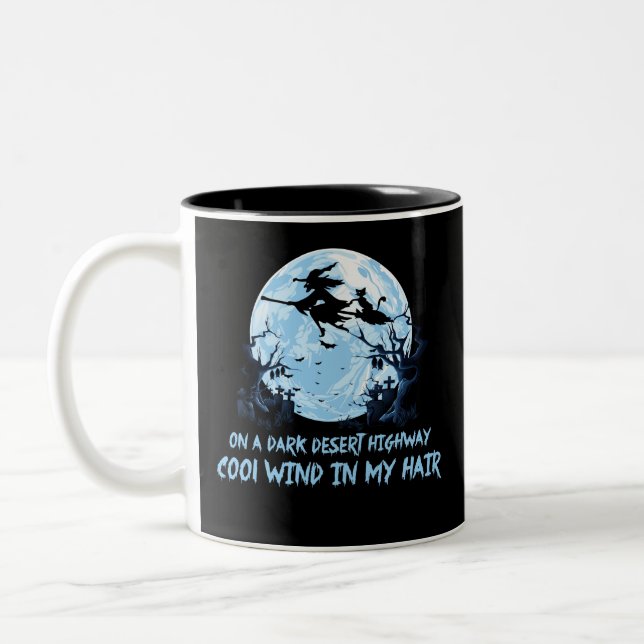 Gräsborrar på en Mörk ökenvägar Två-Tonad Mugg (Vänster)