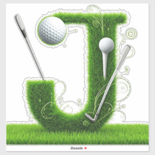 Gräsbrev Golf Tema Med Bollar Och Klubbor Klistermärken