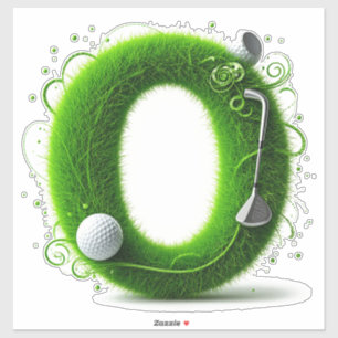 Gräsbrev Golf Tema Med Bollar Och Klubbor Klistermärken
