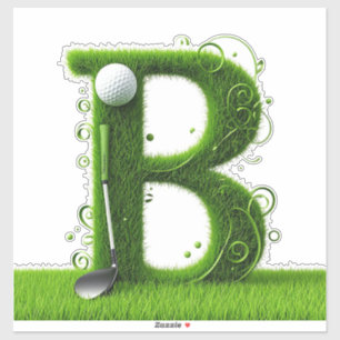 Gräsbrev Golf Tema Med Bollar Och Klubbor Klistermärken