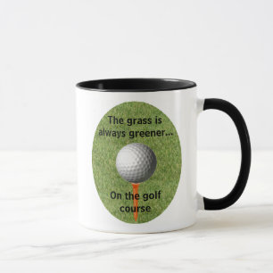 Gräset är alltid mer grön… golf - mugg