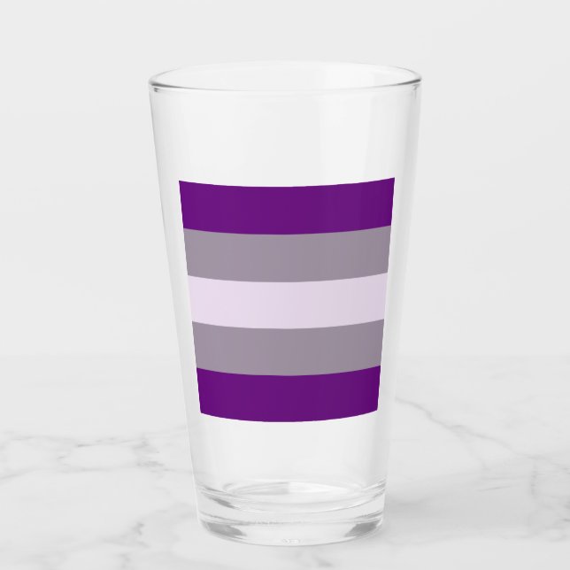 Gråsexuell stolthetsflagga glaskopp (Framsida)