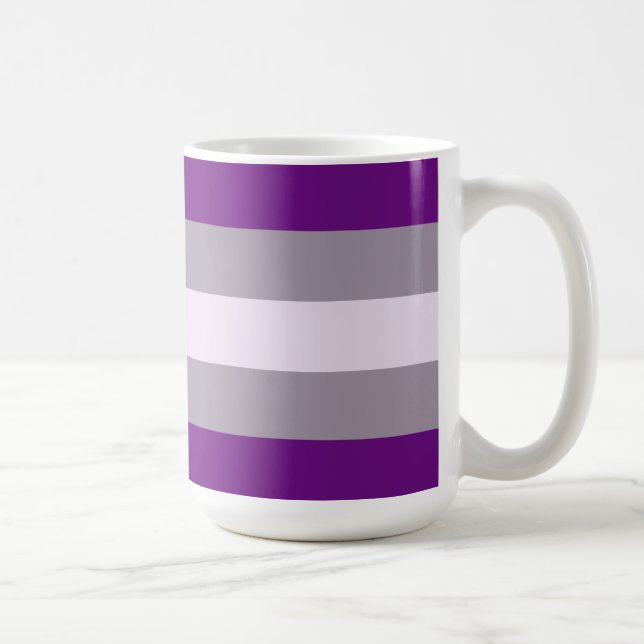 Gråsexuell stolthetsflagga kaffemugg (Höger)