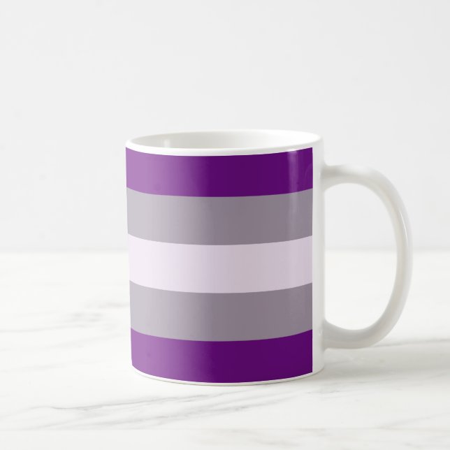 Gråsexuell stolthetsflagga kaffemugg (Höger)
