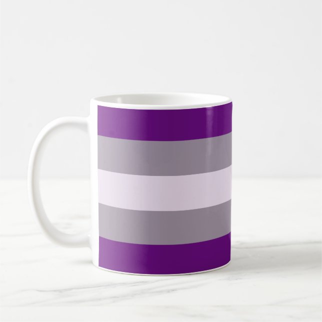 Gråsexuell stolthetsflagga kaffemugg (Vänster)