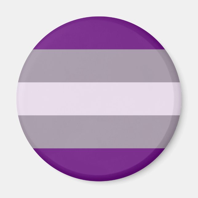 Gråsexuell stolthetsflagga magnet (Framsidan)