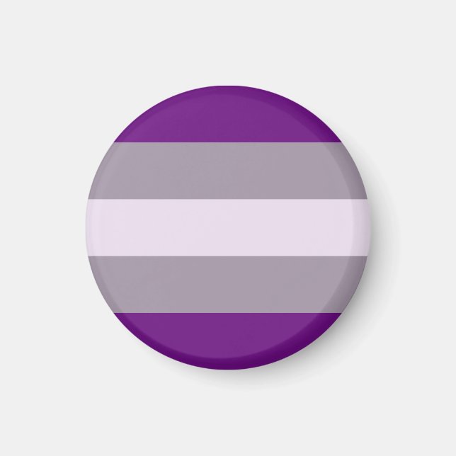 Gråsexuell stolthetsflagga magnet (Framsidan)