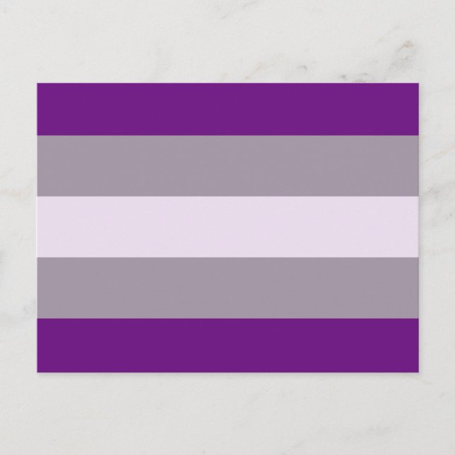 Gråsexuell stolthetsflagga vykort (Framsida)