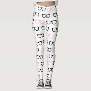 Gråsglasögon, rosa, fiskbaljväxter leggings