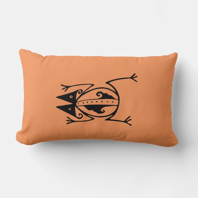 Gräsgroda, stamkonst från antika djur lumbarkudde (Framsida)