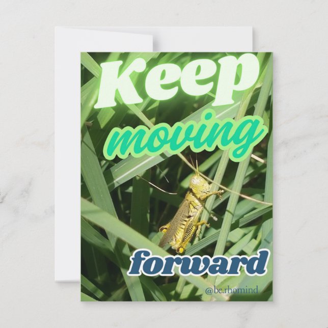 Grashoper Note Card Anteckningskort (Framsida)