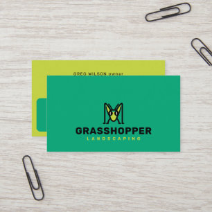 Gräshoppa Maskot   Trädgård & Grönyta Visitkort