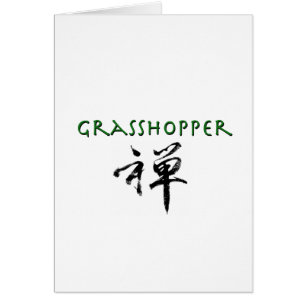 Gräshoppa med "Zen" symbol Hälsningskort