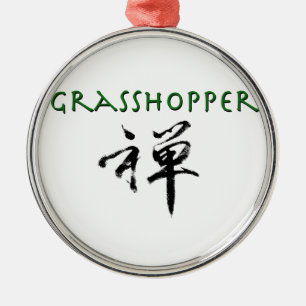 Gräshoppa med "Zen" symbol Julgransprydnad Metall